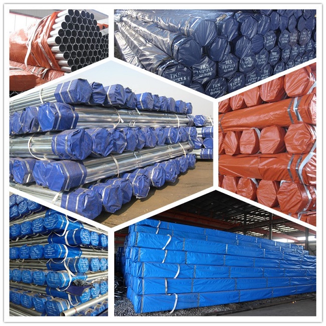 ASTM A53, BS1387, negro de DIN2244 ERW/GB galvanizado/aceite cubierto soldó con autógena las tuberías de acero/tubo