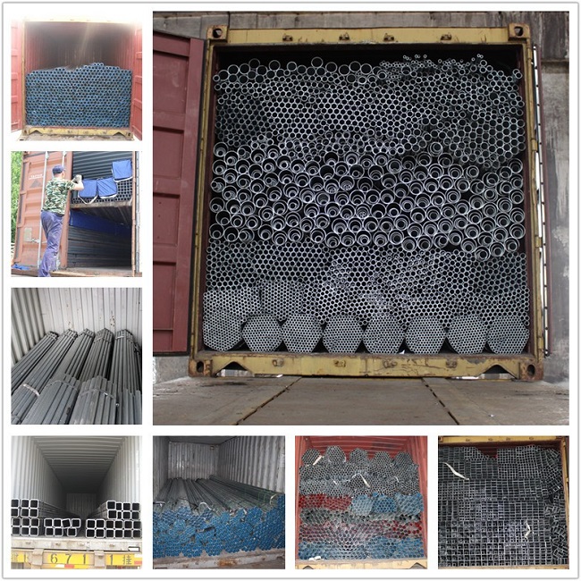 alrededor de galvanizado/aceite del cuadrado/del rectángulo/de la elipse, gas natural soldó con autógena las tuberías de acero/tubo