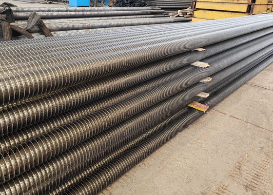 Tubos de aleta espiral de calderas de acero al carbono anticorrosivo para precalentadores de aire