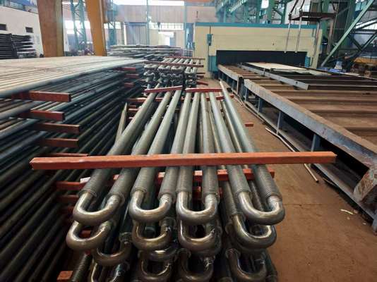 Saldado de alta frecuencia de acero al carbono de tubo de aleta espiral de caldera personalizado Alta eficiencia