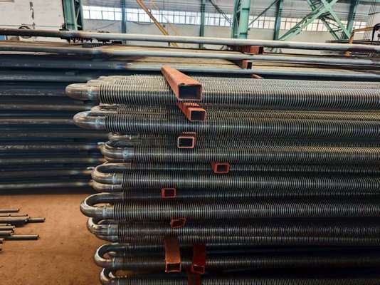 Saldado de alta frecuencia de acero al carbono de tubo de aleta espiral de caldera personalizado Alta eficiencia