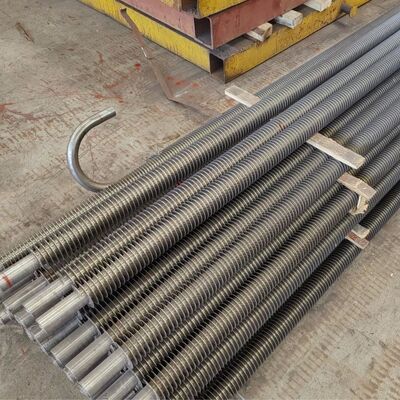 Tubo de aleta espiral estándar de acero al carbono ASME para transferencia de calor de la caldera con especificaciones personalizadas