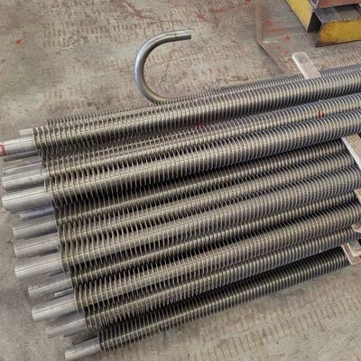 Tubo de aleta espiral estándar de acero al carbono ASME para transferencia de calor de la caldera con especificaciones personalizadas