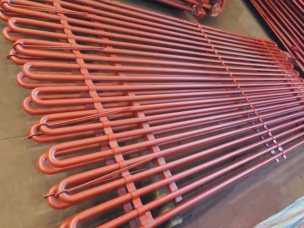 Tubo de serpentina para intercambiador de calor y supercalentador en caldera de recuperación de calor residual con ensayo hidrostático al 100%